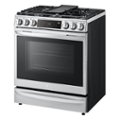 Angle Zoom. LG - 6.3 Cu. Ft. Smart Slide-In Gas True Convection Range with EasyClean and Air Sous-Vide - Stainless Steel.