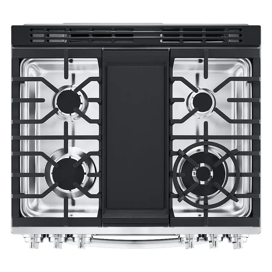 Alt View 25. LG - 6.3 Cu. Ft. Smart Slide-In Gas True Convection Range with EasyClean and Air Sous-Vide - Stainless Steel.