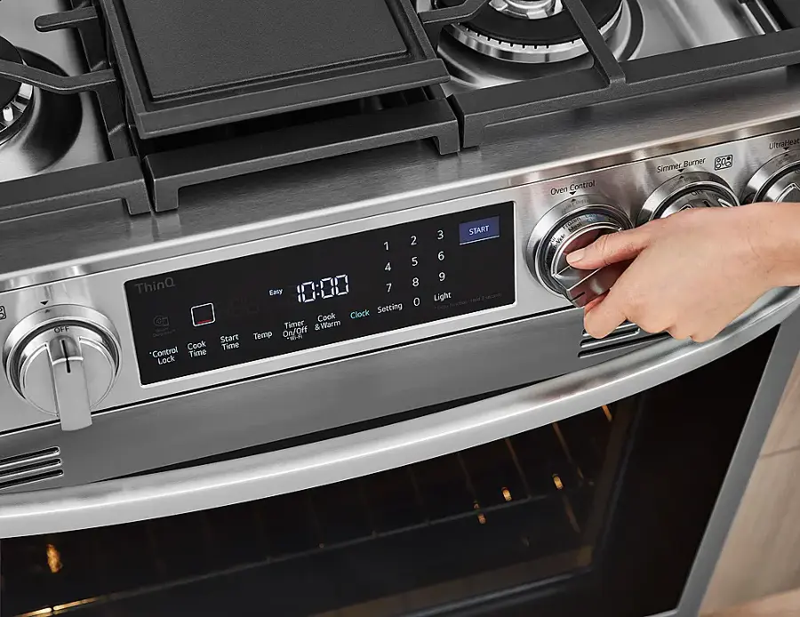 Alt View 27. LG - 6.3 Cu. Ft. Smart Slide-In Gas True Convection Range with EasyClean and Air Sous-Vide - Stainless Steel.