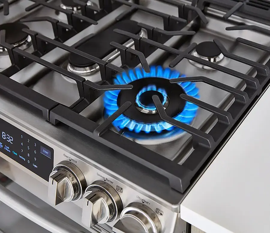 Alt View 31. LG - 6.3 Cu. Ft. Smart Slide-In Gas True Convection Range with EasyClean and Air Sous-Vide - Stainless Steel.