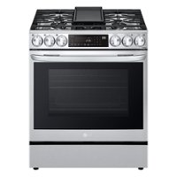 LG - 6.3 Cu. Ft. Smart Slide-In Gas True Convection Range with EasyClean and Air Fry - Front_Zoom