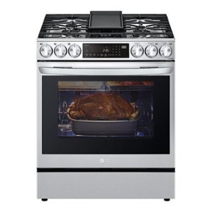 LG - 6.3 Cu. Ft. Smart Slide-In Gas True Convection Range with EasyClean and Air Fry - Stainless steel