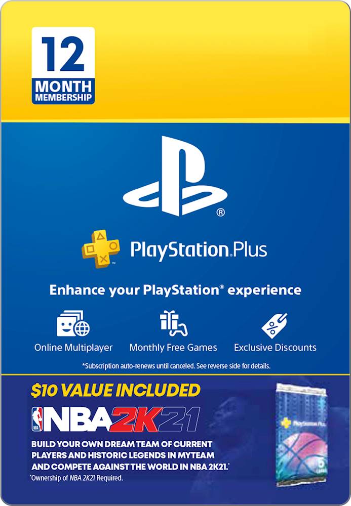 sony playstation plus 12 month subscription