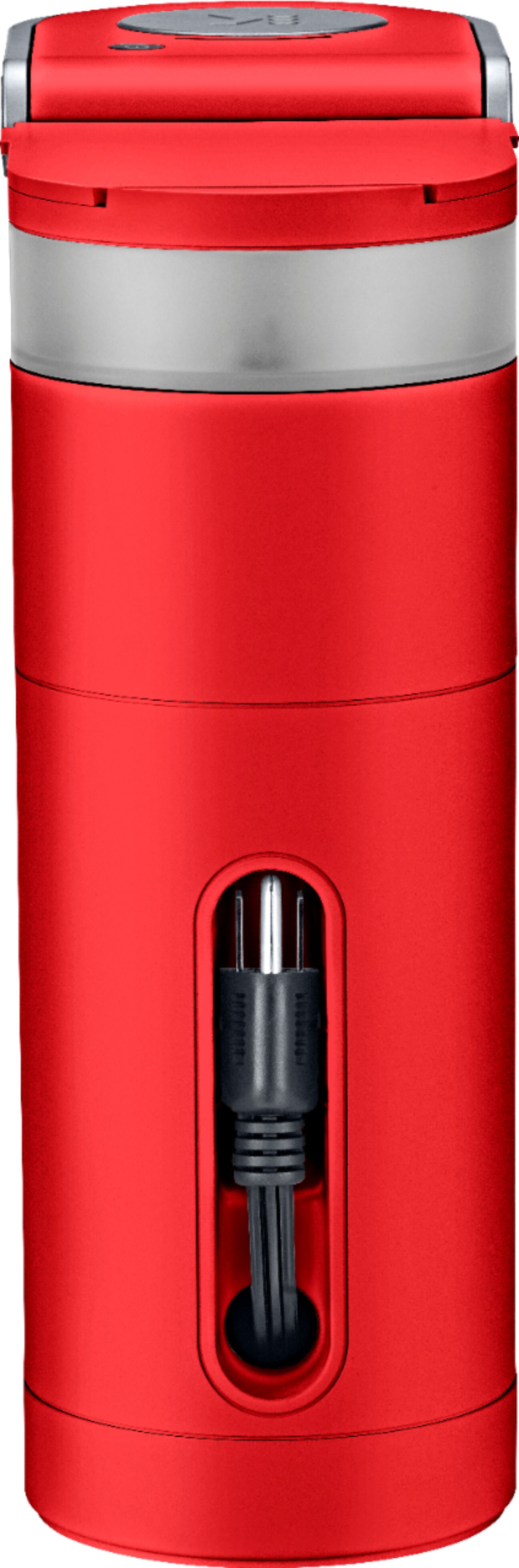 Keurig K-Mini Single Serve K-Cup Pod Coffee Maker, Poppy Red & Travel Mug  Fits K-Cup Pod Coffee Maker, 1 Count (Pack of 1), Stainless Steel
