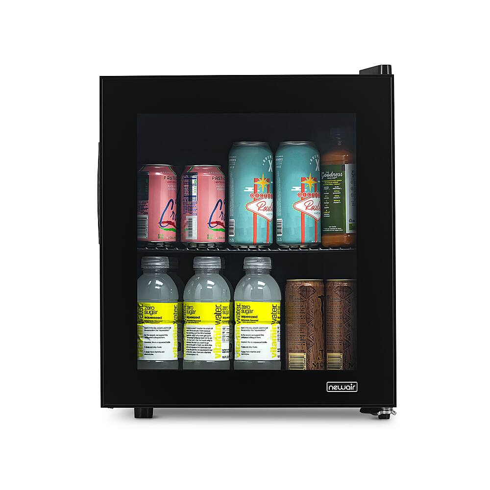 Alt View 16. NewAir - 60-Can Beverage Cooler with Reversible Glass Door, Door Alarm, Perfect for Work from Home Station, Dorms, and Game Room - Black.