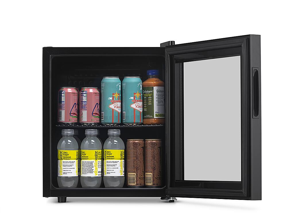 Alt View 18. NewAir - 60-Can Beverage Cooler with Reversible Glass Door, Door Alarm, Perfect for Work from Home Station, Dorms, and Game Room - Black.