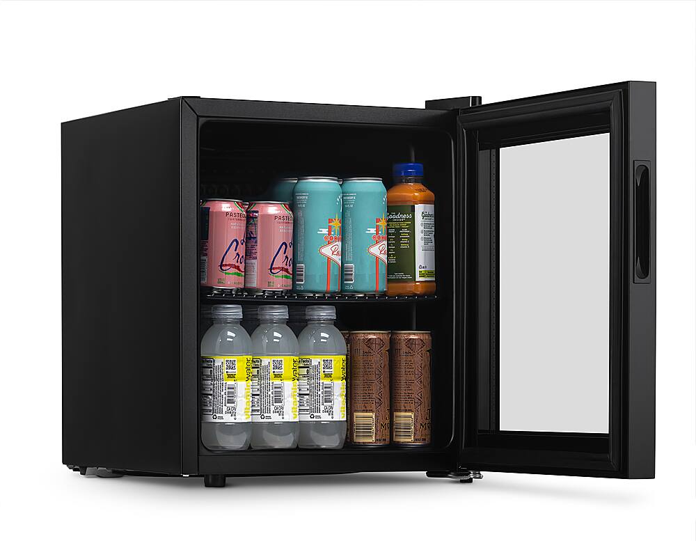 Alt View 19. NewAir - 60-Can Beverage Cooler with Reversible Glass Door, Door Alarm, Perfect for Work from Home Station, Dorms, and Game Room - Black.