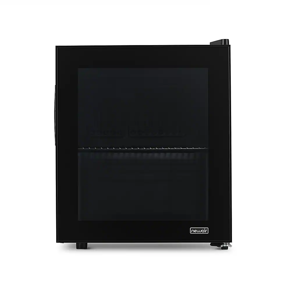 Alt View 21. NewAir - 60-Can Beverage Cooler with Reversible Glass Door, Door Alarm, Perfect for Work from Home Station, Dorms, and Game Room - Black.