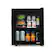 Left. NewAir - 60-Can Beverage Cooler with Reversible Glass Door, Door Alarm, Perfect for Work from Home Station, Dorms, and Game Room - Black.