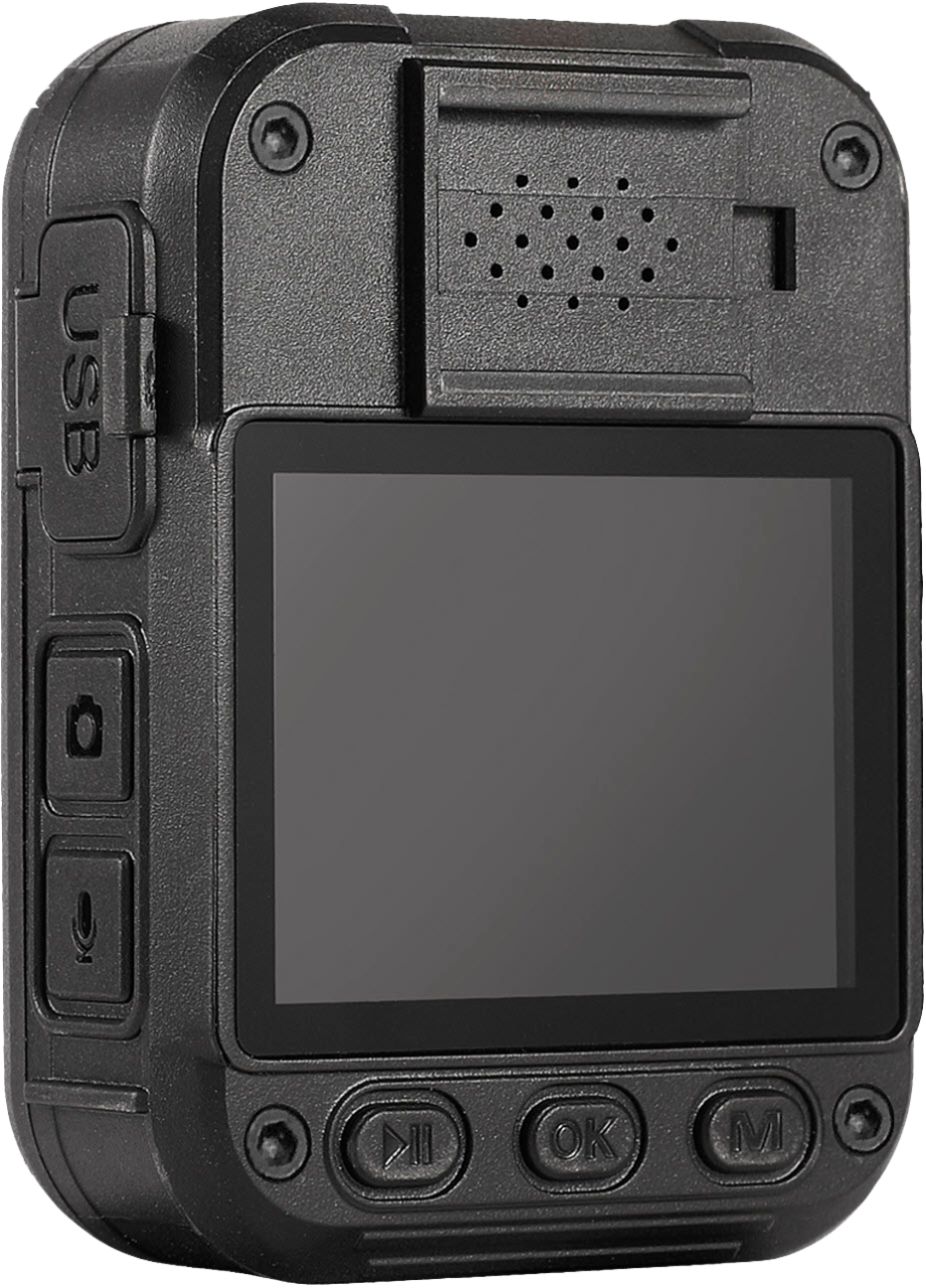 Left View: myGEKOgear - Aegis 200 1440p Body Camera with Infrared Lights Water & Resistance Password Protected Built-In GPS
