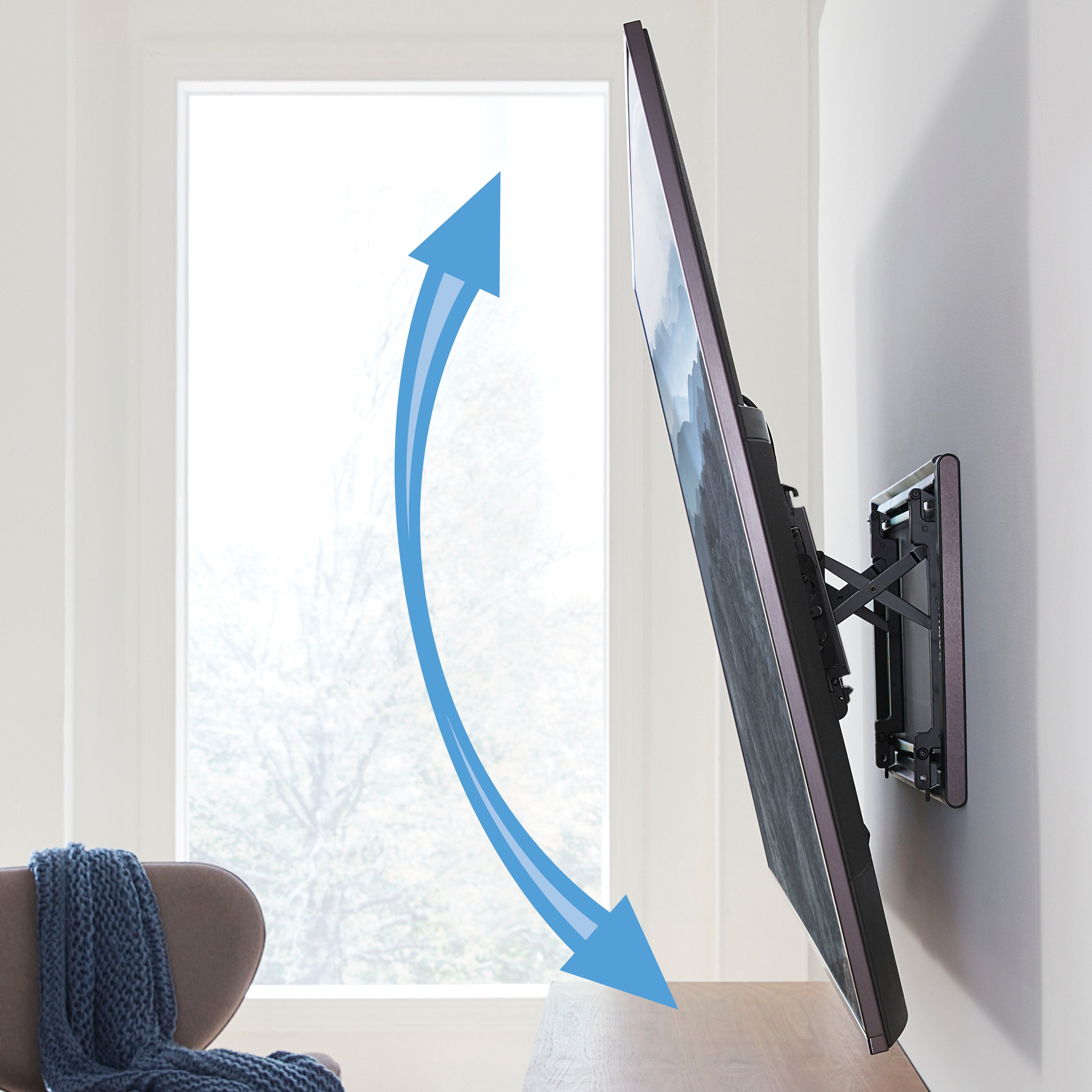SANUS Elite Advanced Tilt TV Wall Mount For Most 46 95 TVs Extends 5.9  for Easy Cable Access and Max Tilt Black BXT3-B1 - Best Buy