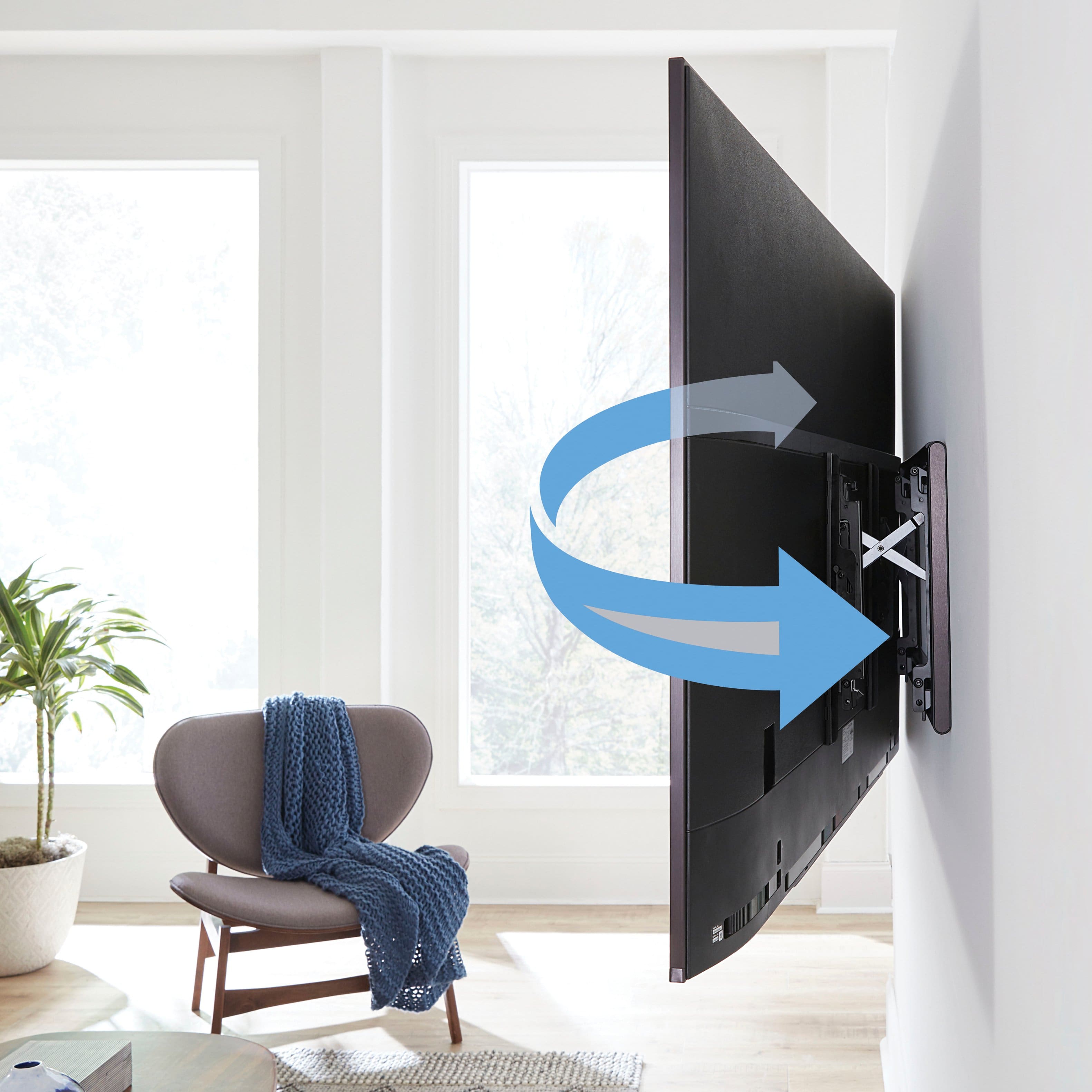 Alt View 13. SANUS Elite - Advanced Tilt 4D TV Wall Mount for Most TVs 42"-90" up to 150lbs- Extends 6.8" for Easy Cable Access and Max Tilt - Black.