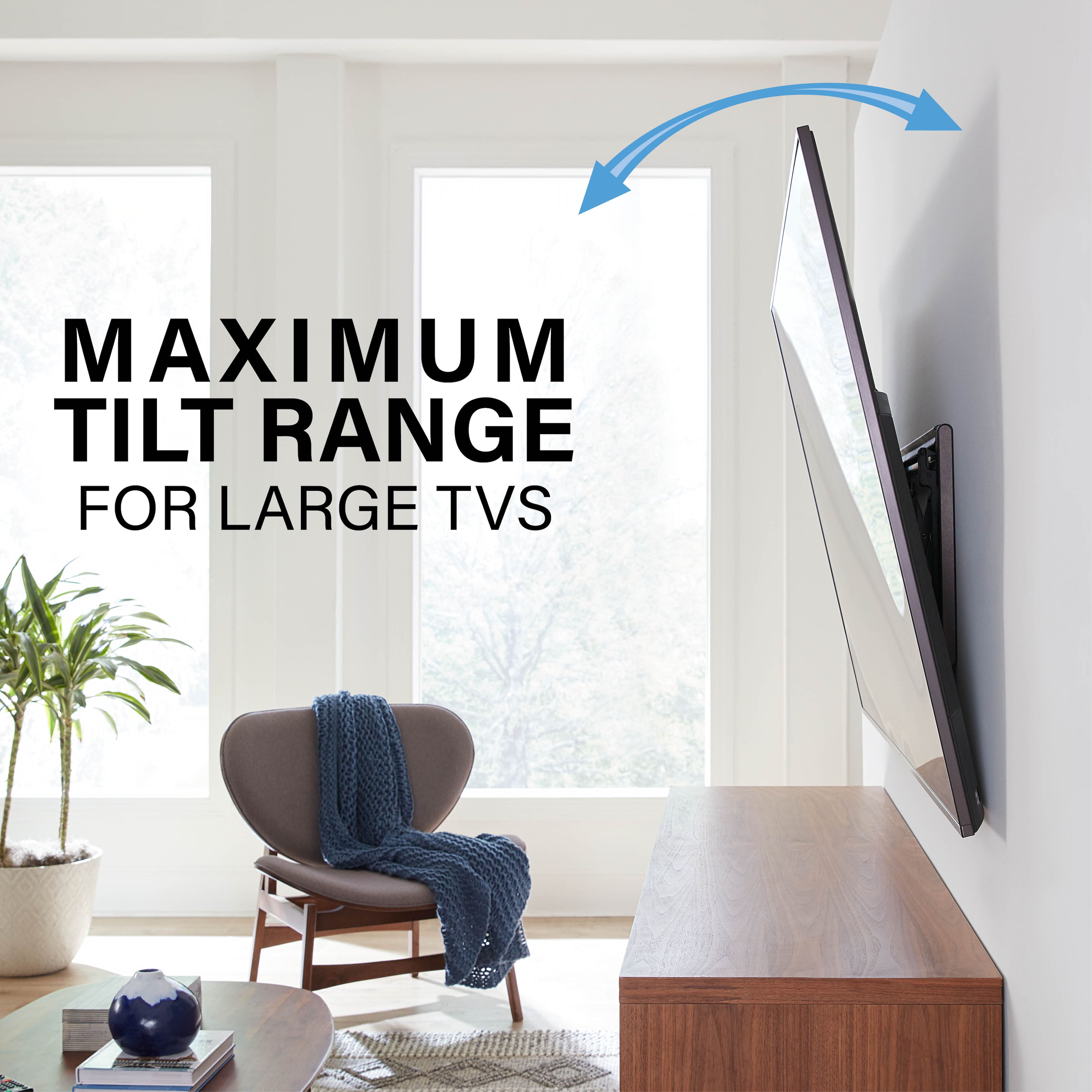 MAXIMUM TILT RANGE FOR LARGE TVS