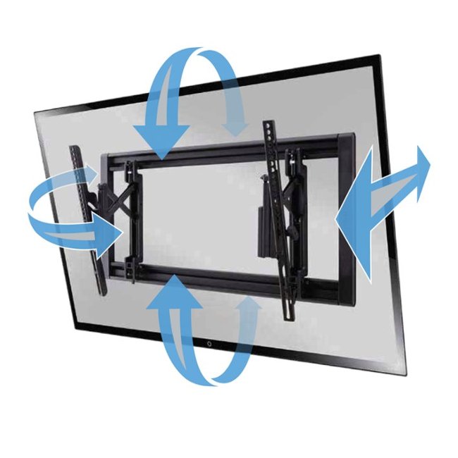 SANUS Elite - Advanced Tilt 4D TV Wall Mount for Most TVs 42"-90" up to 150lbs- Extends 6.8" for Easy Cable Access and Max Tilt - Black_2