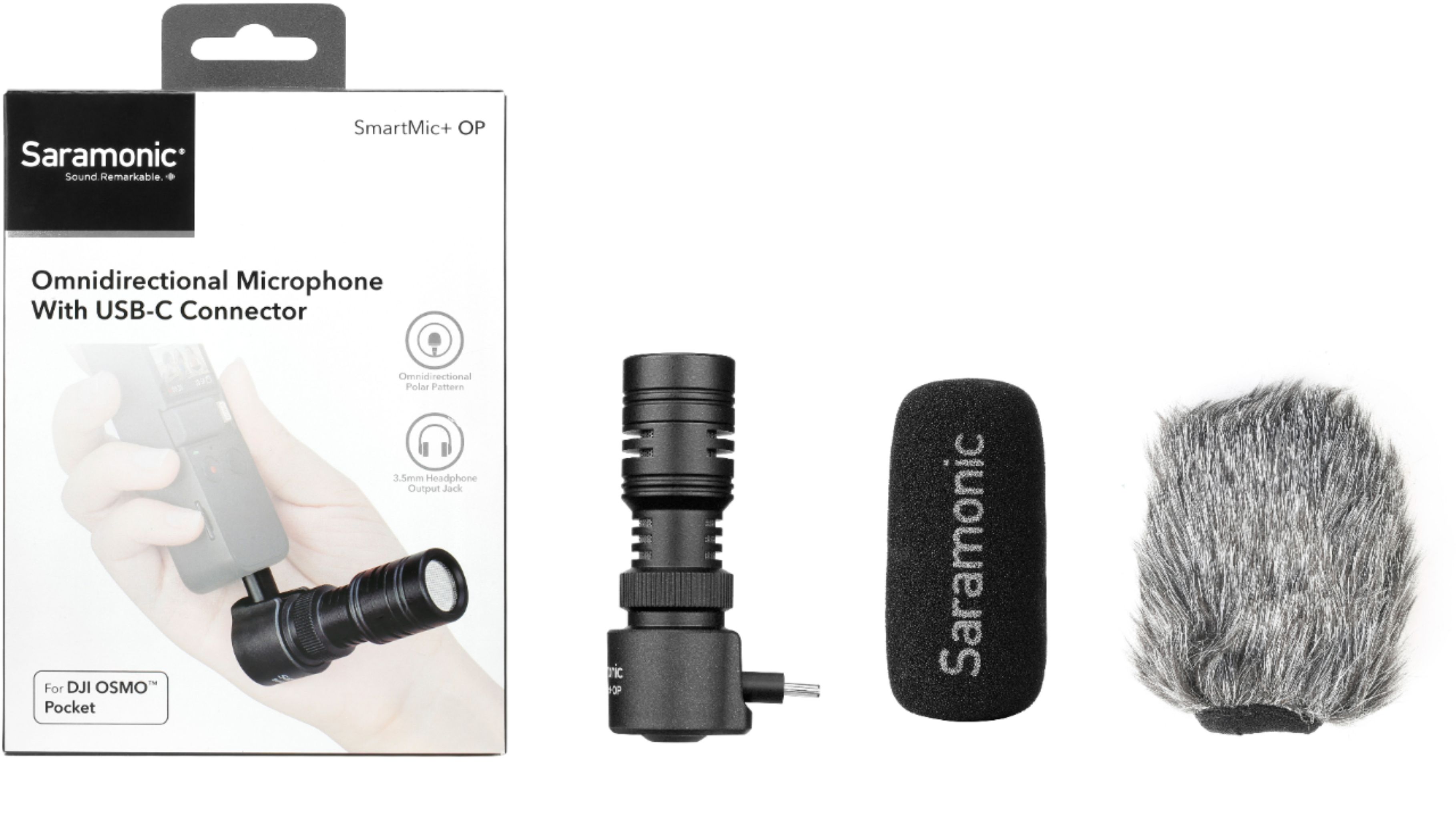 Saramonic Compact Omnidirectional Microphone for The DJI Osmo Pocket with USB-C Connector SmartMic+OP