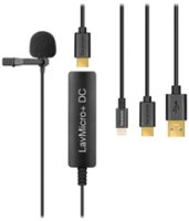 Saramonic - LavMicro+ DC Digital Lavalier Microphone with Lightning, USB-C & USB-A output - Front_Zoom