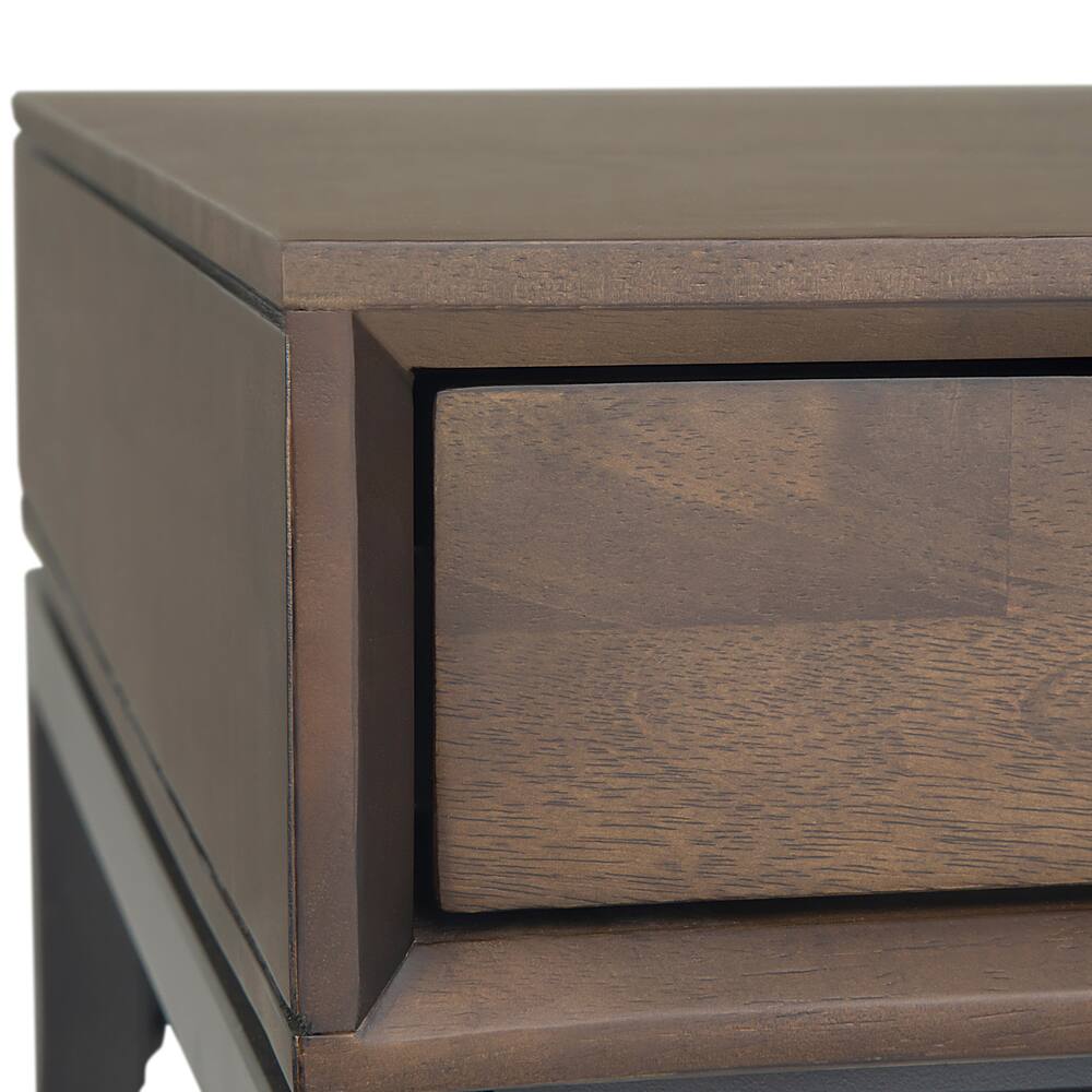 Alt View 12. Simpli Home - Banting Solid Hardwood Modern Industrial 60 inch Wide Desk - Walnut Brown.