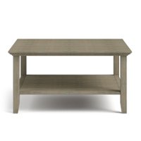Simpli Home - Acadian Square Coffee Table - Distressed Grey - Front_Zoom