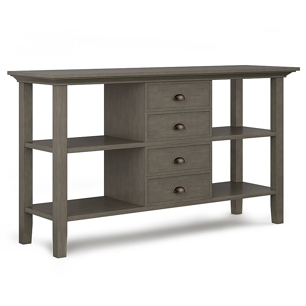 Angle View: Simpli Home - Redmond SOLID WOOD 54 inch Wide Transitional Console Sofa Table in - Farmhouse Grey