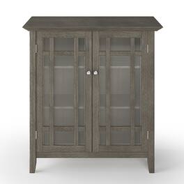 Simpli Home - Bedford SOLID WOOD 39 inch Wide Transitional Medium Storage Cabinet - Farmhouse Grey