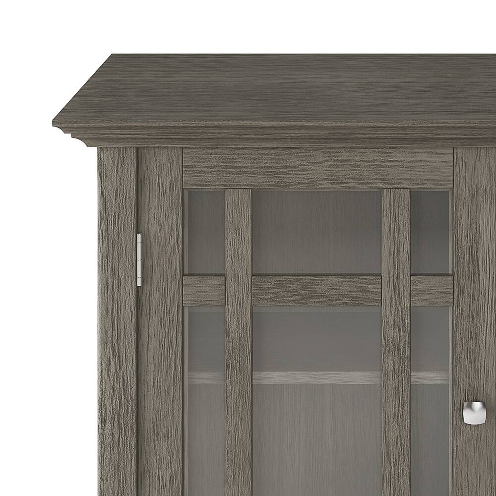 Alt View 13. Simpli Home - Bedford SOLID WOOD 39 inch Wide Transitional Medium Storage Cabinet in Farmhouse Grey - Farmhouse Grey.