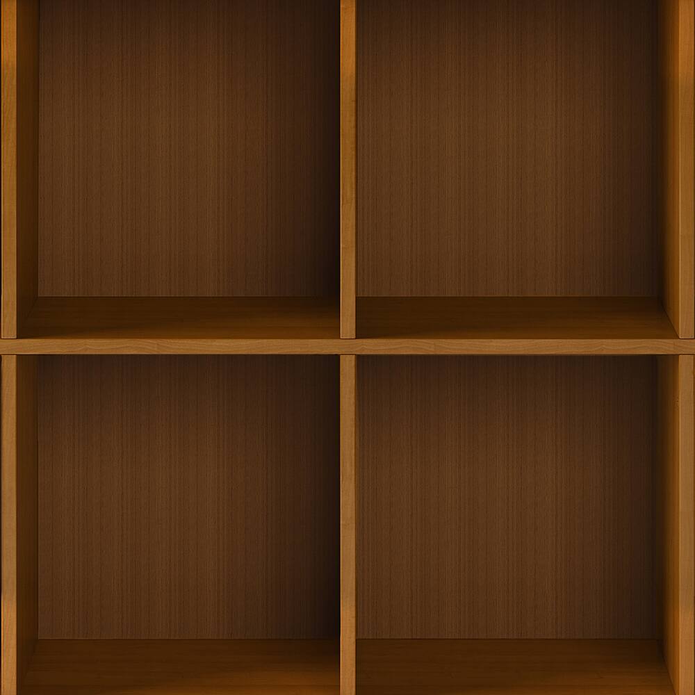 Alt View 14. Simpli Home - Acadian SOLID WOOD 57 inch Wide Transitional 8 Cube Storage Sofa Table in Light Golden Brown - Light Golden Brown.