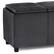 Alt View 13. Simpli Home - Avalon 42 inch Wide Contemporary Rectangle Storage Ottoman - Distressed Black.