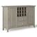 Angle. Simpli Home - Bedford Sideboard Buffet and Wine Rack - Distressed Grey.