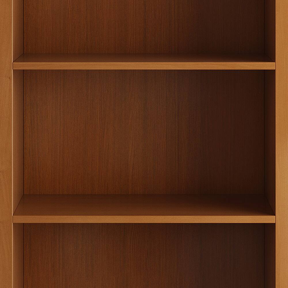 Alt View 13. Simpli Home - Amherst Solid Wood 70 inch x 30 inch Transitional 5 Shelf Bookcase - Light Golden Brown.