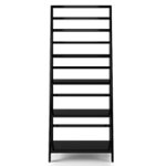 Front Zoom. Simpli Home - Acadian Solid Wood 72 inch x 30 inch Rustic Bookcase - Black.