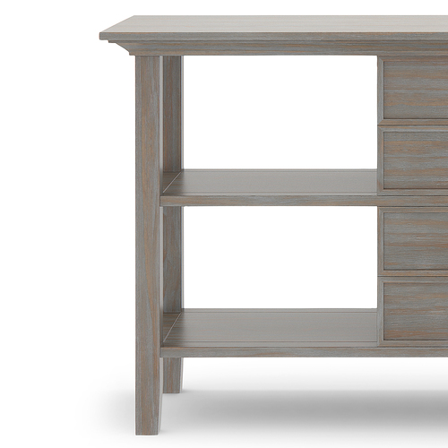Simpli Home - Redmond Console Sofa Table - Distressed Grey