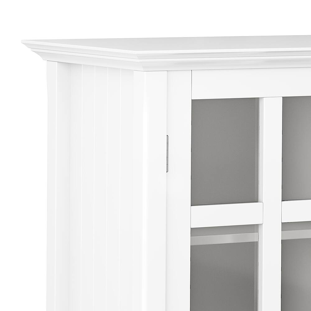 Alt View 13. Simpli Home - Acadian 39 inch Wide Solid Wood Transitional Storage Cabinet - White.