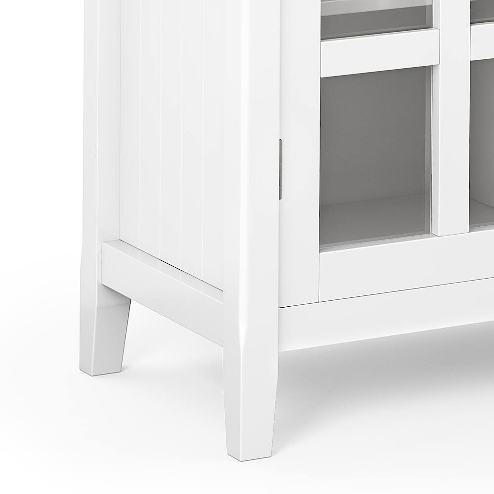 Alt View 15. Simpli Home - Acadian 39 inch Wide Solid Wood Transitional Storage Cabinet - White.