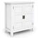 Angle. Simpli Home - Burlington SOLID WOOD 30 inch Wide Transitional Low Storage Cabinet in White - White.