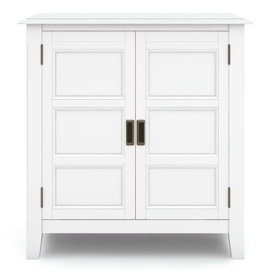 Simpli Home Burlington SOLID WOOD 30 inch Wide Transitional Low Storage  Cabinet in White AXCBUR14-WH - Best Buy