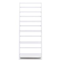 Simpli Home - Acadian Solid Wood 72 inch x 30 inch Rustic Bookcase - White - Front_Zoom