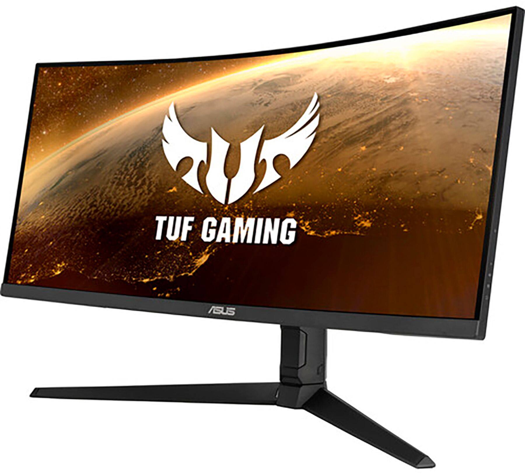 Angle. ASUS - TUF Gaming 34"LCD Curved WQHD FreeSync Monitor (2 x HDMI 2.0 Input, 2 x DisplayPort 1.4 Input, 1 x USB Type-B Input) - Black.