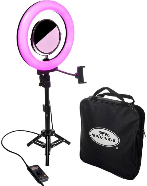 Savage Universal 12 Rgb Tabletop Ring, Tabletop Ring Light With Phone Holder