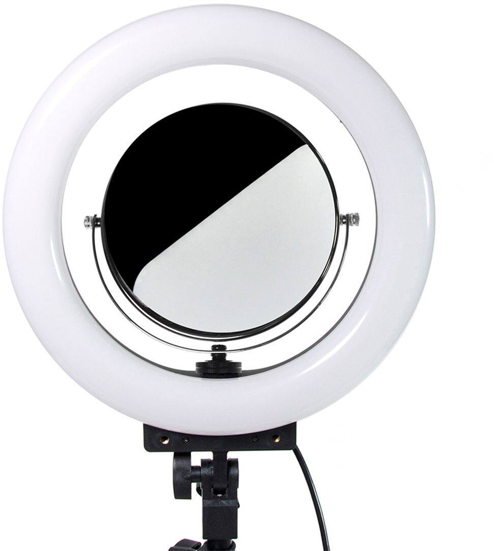 Alt View 12. Savage Universal - 12" RGB Tabletop Ring Light with Stand, Mirror, Phone Holder and Carry Bag - Black.