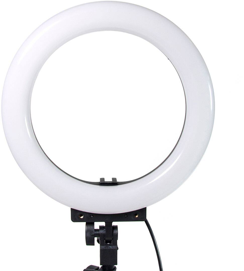 Alt View 13. Savage Universal - 12" RGB Tabletop Ring Light with Stand, Mirror, Phone Holder and Carry Bag - Black.