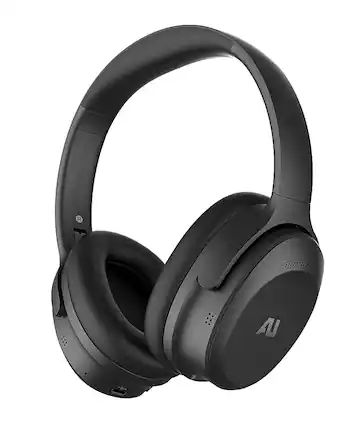 Front. Ausounds - AU-XT True Wireless Noise Cancelling Over-Ear Headphones - Black.