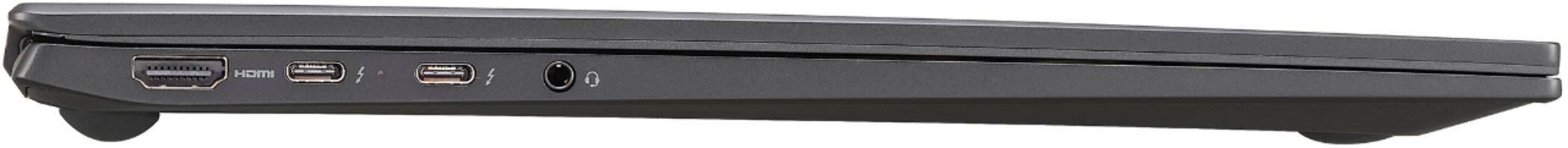 Alt View 11. LG - gram 16” WQXGA Laptop – Intel Evo Platform Core i7 – 16GB RAM – 1TB NVMe Solid State Drive - Black.