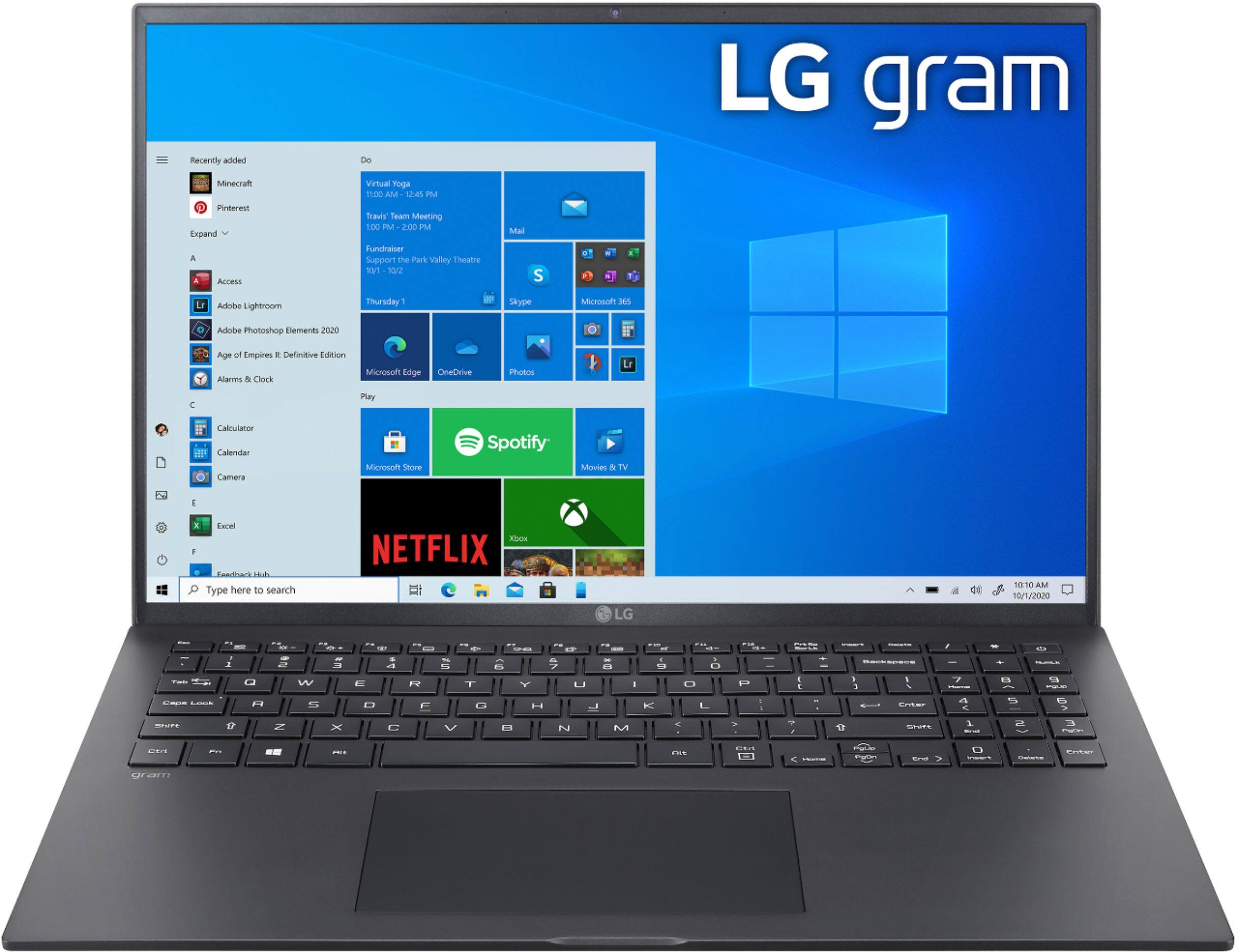 Alt View 13. LG - gram 16” WQXGA Laptop – Intel Evo Platform Core i7 – 16GB RAM – 1TB NVMe Solid State Drive - Black.