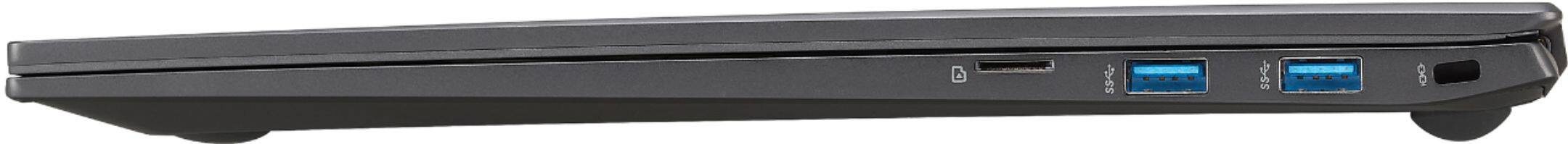 Alt View 7. LG - gram 16” WQXGA Laptop – Intel Evo Platform Core i7 – 16GB RAM – 1TB NVMe Solid State Drive - Black.