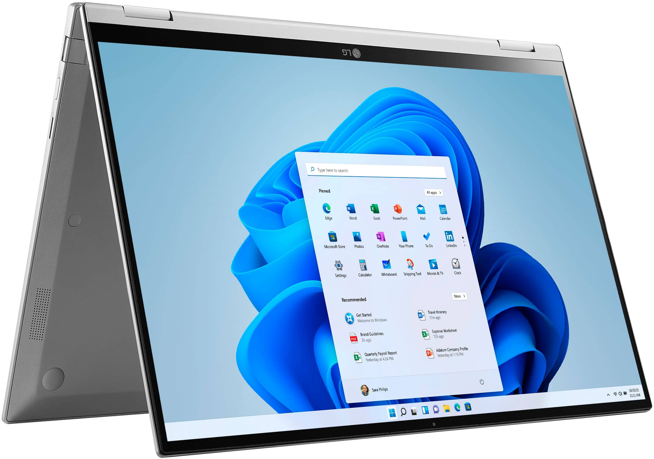Alt View 21. LG - gram 2-in-1 16” WQXGA Laptop – Intel Evo Platform Core i7 – 16GB RAM – 2TB NVMe Solid State Drive.