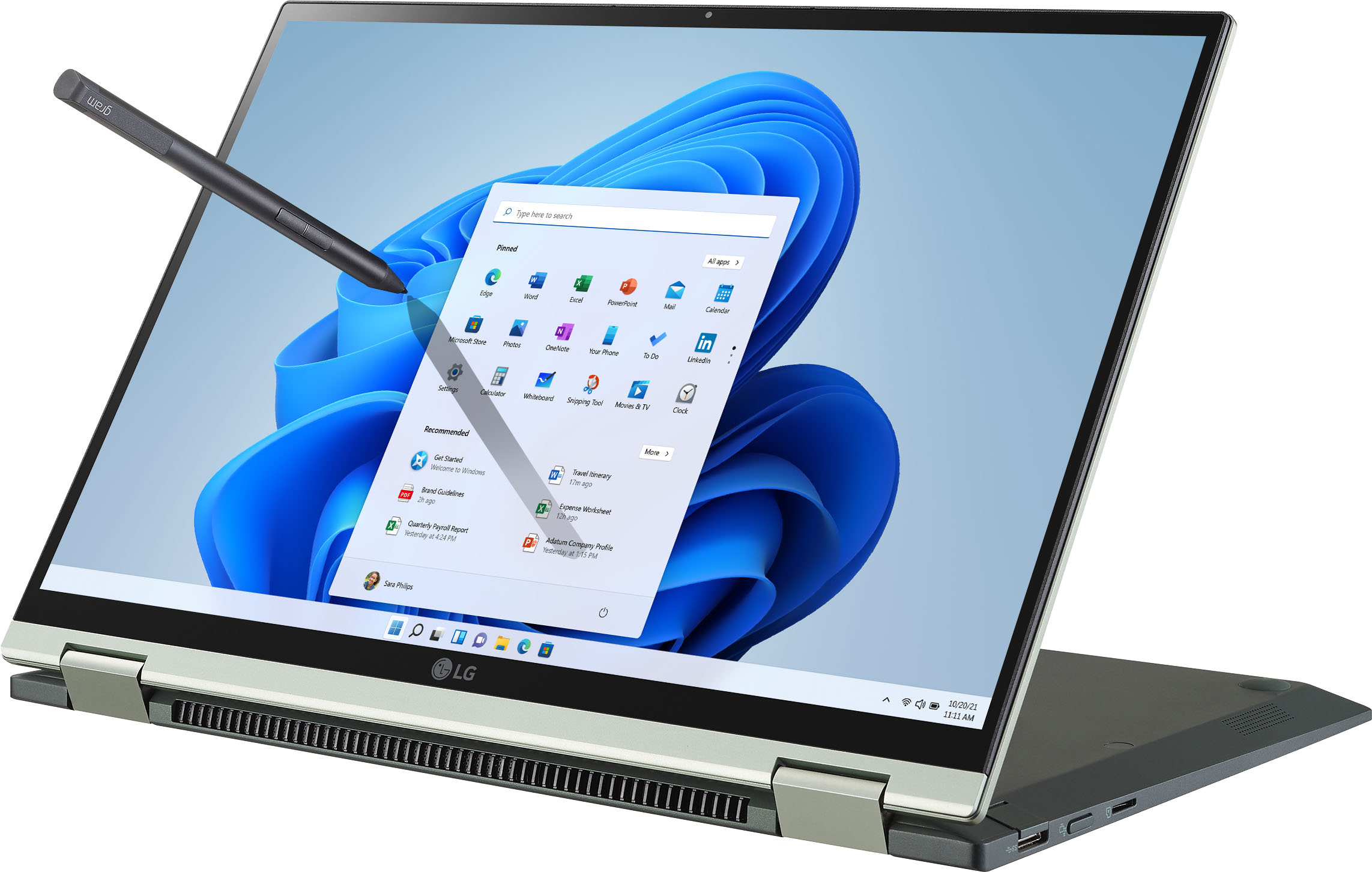 LG – gram 2-in-1 14” WUXGA Laptop – Intel Evo Platform Core i7 – 16GB RAM – 1TB NVMe Solid State Drive – Green