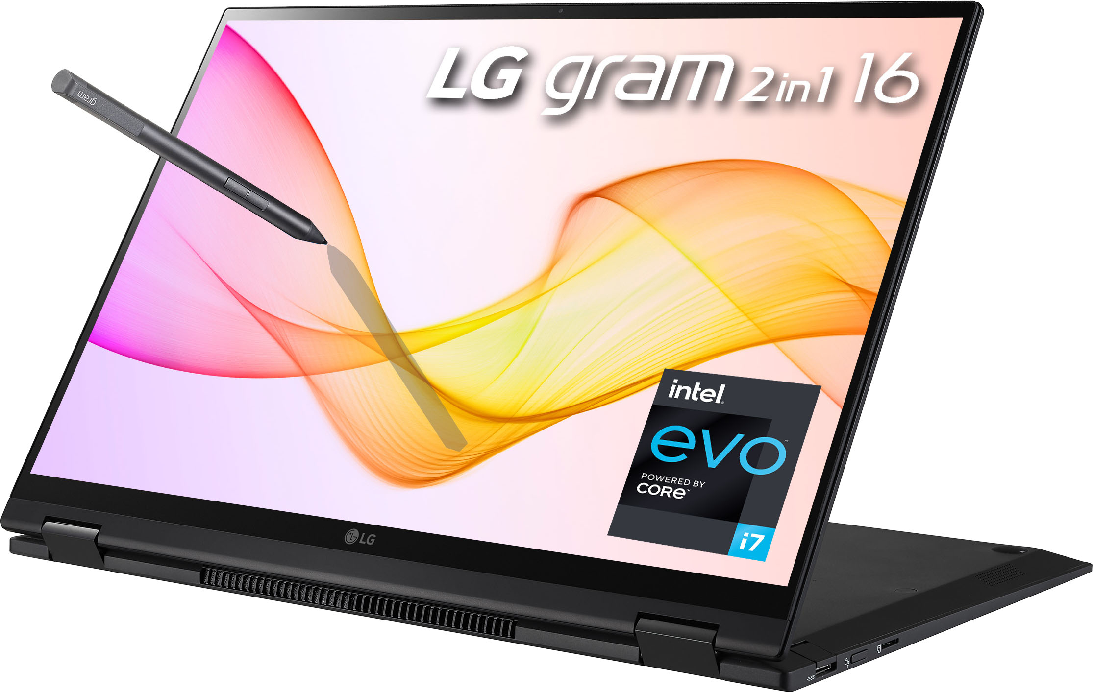 LGエレクトロニクス LG 2023 Gram 16" 2-in-1 Ultralight Laptop WQXGA IPS Touch Intel  EVO i7-1360P 32GB RAM 512GB+1TB NVMe SSD Iris Xe Graphics WiFi AX Backlit  Fingerprint