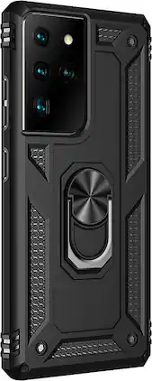 SaharaCase - Military Kickstand Series Case for Samsung Galaxy S21 Ultra 5G - Black