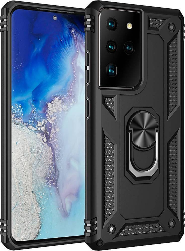 Alt View 11. SaharaCase - Military Kickstand Series Case for Samsung Galaxy S21 Ultra 5G - Black.