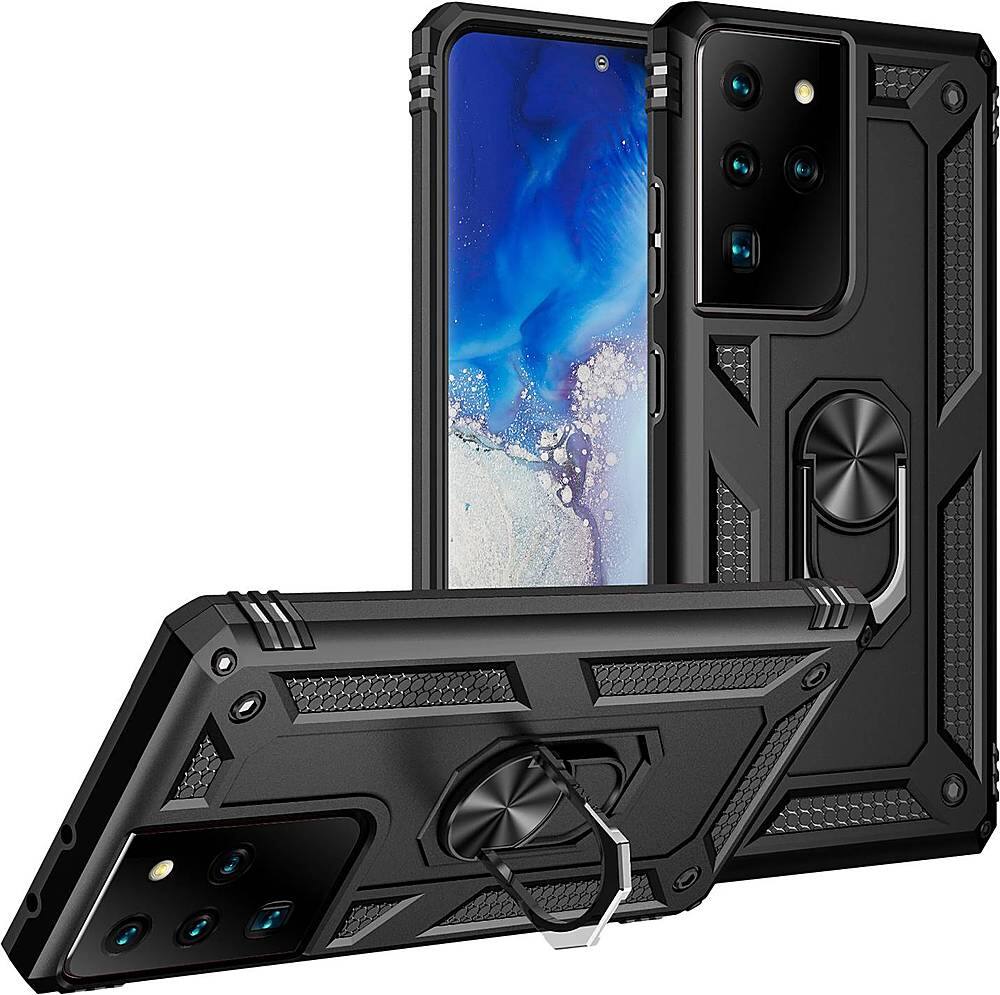 Alt View 12. SaharaCase - Military Kickstand Series Case for Samsung Galaxy S21 Ultra 5G - Black.